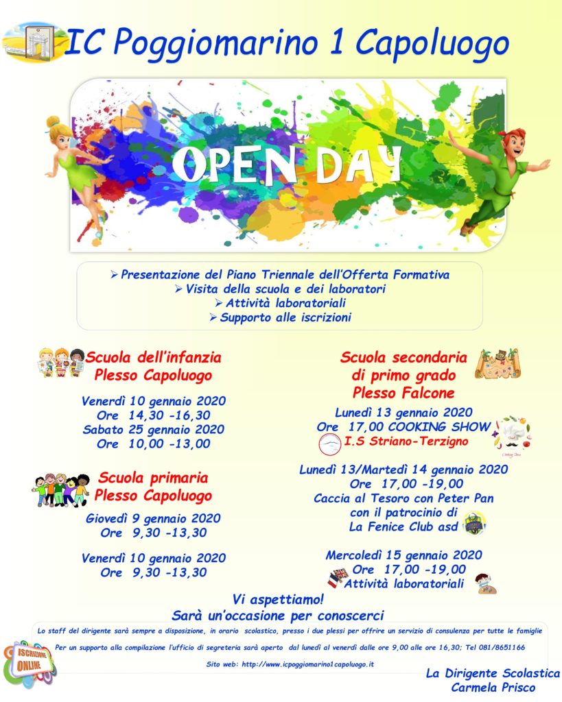 locandina open days 2019